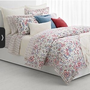 Bundle of Ralph Lauren Lucie duvet cover‎ and pillowcases set 3 pieces set queen